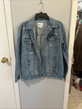 Old Navy Light Blue Distressed Denim Jacket